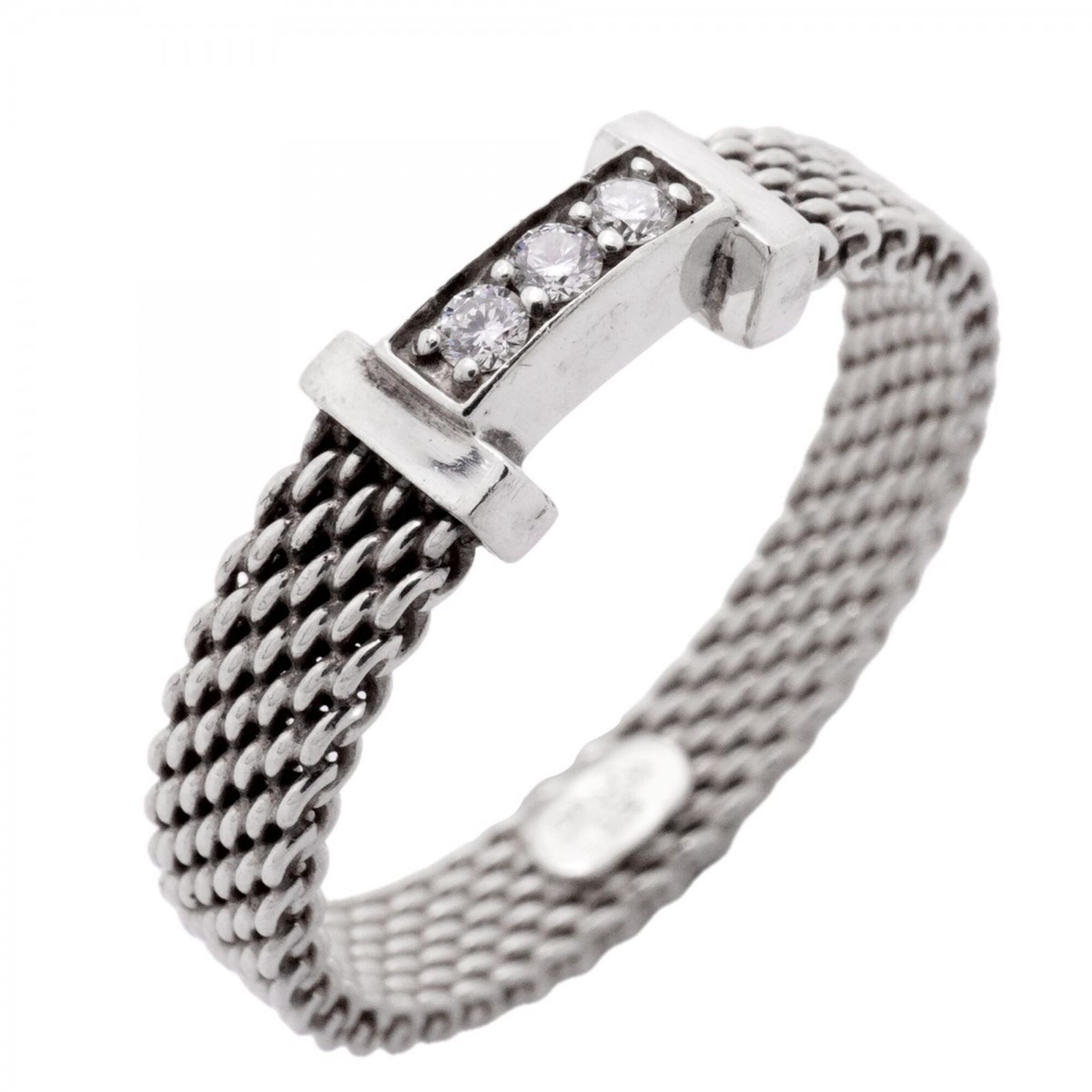 ティファニー(Tiffany) ティファニー リング サマセット 3PD シルバー925 ダイヤモンド 9.5号レディース