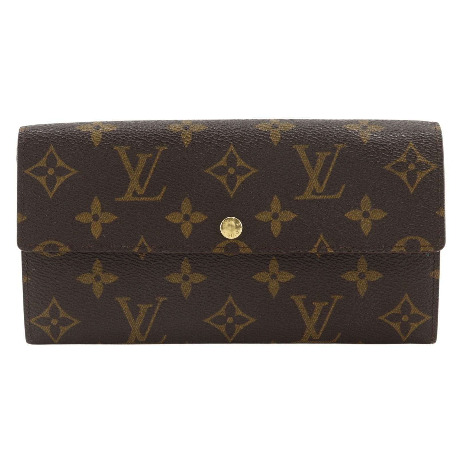 【LOUIS VUITTON】ルイ・ヴィトン ポルトフォイユ・サラ 旧型 M61734 モノグラムキャンバス 茶 TH0939 ユニセックス 長財布