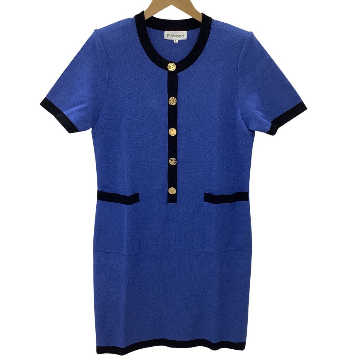 Yves Saint Laurent イブサンローラン レディース ワンピース SIZE L ブルー