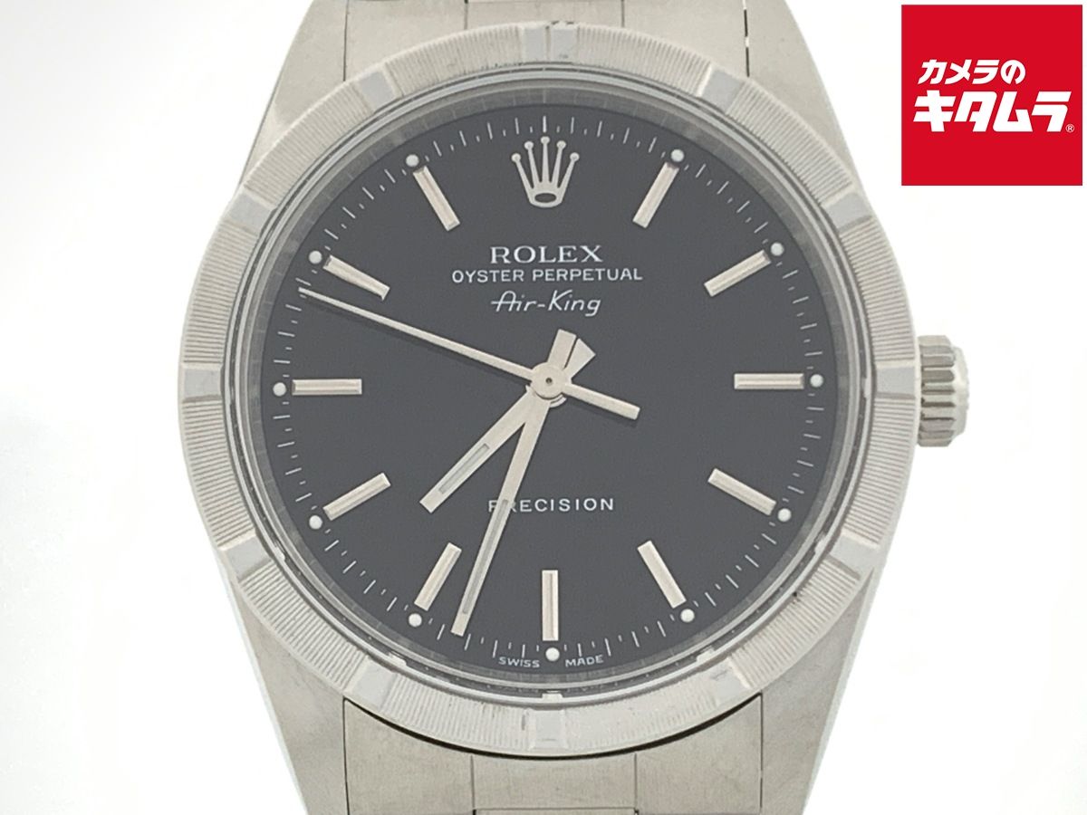 【中古】 【良品】 ロレックス(ROLEX) エアキング ブラック 14010M ステンレス