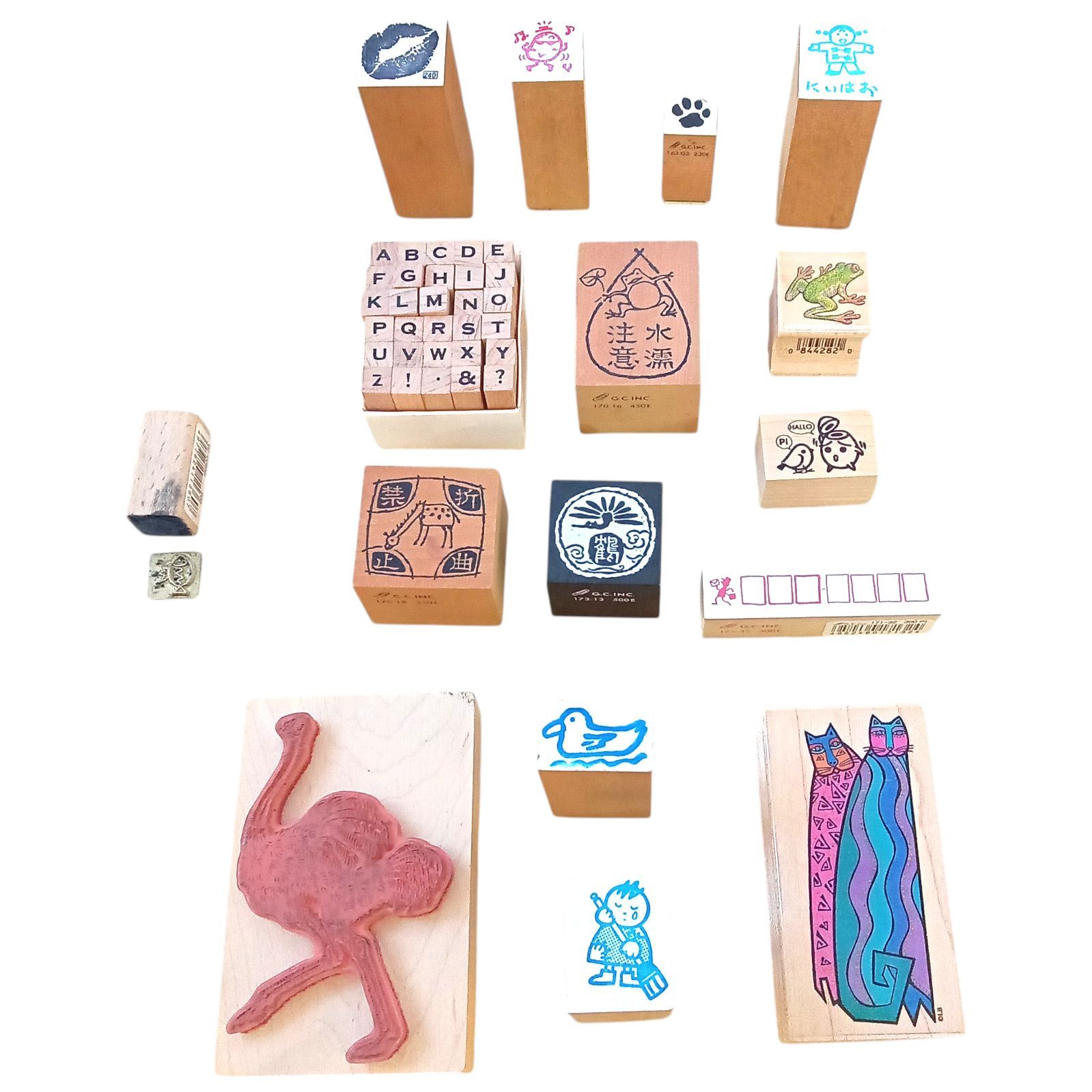 X05009 絵入りハンコとスタンプセット ALL NIGHT MEDIA、G.C.INC.他