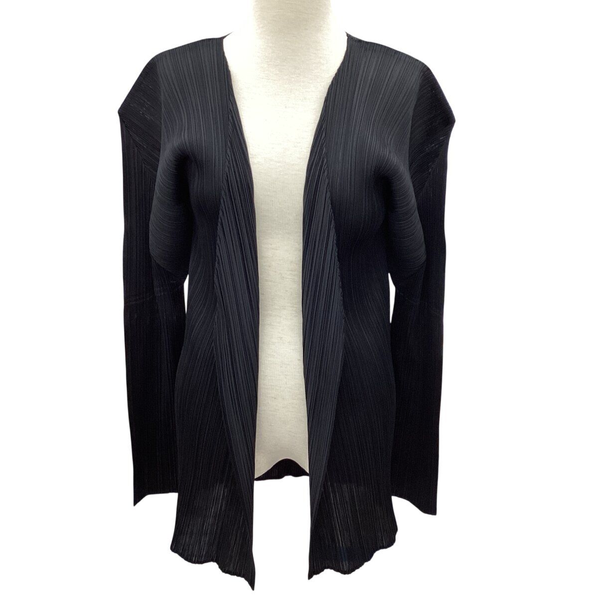 ISSEY MIYAKE イッセイミヤケ PLEATS PLEASE カーディガン SIZE 4 ブラック