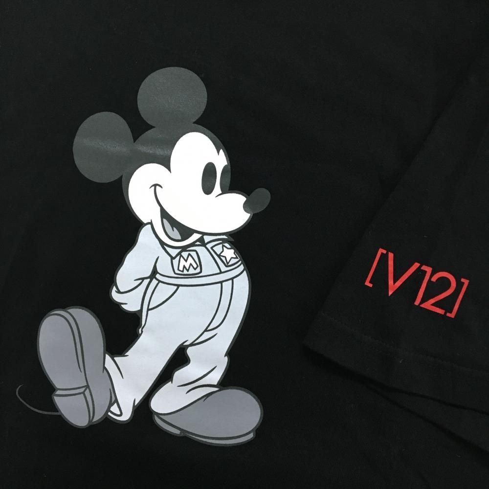 新品】V12×Disney Tシャツ 黒 ミッキーマウス コットン100％ メンズ