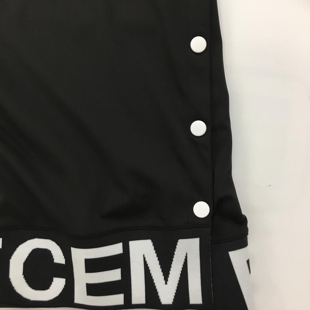 美品】ディセンバーメイ 長袖ハイネックシャツ 黒×白 裾ロゴ メンズ