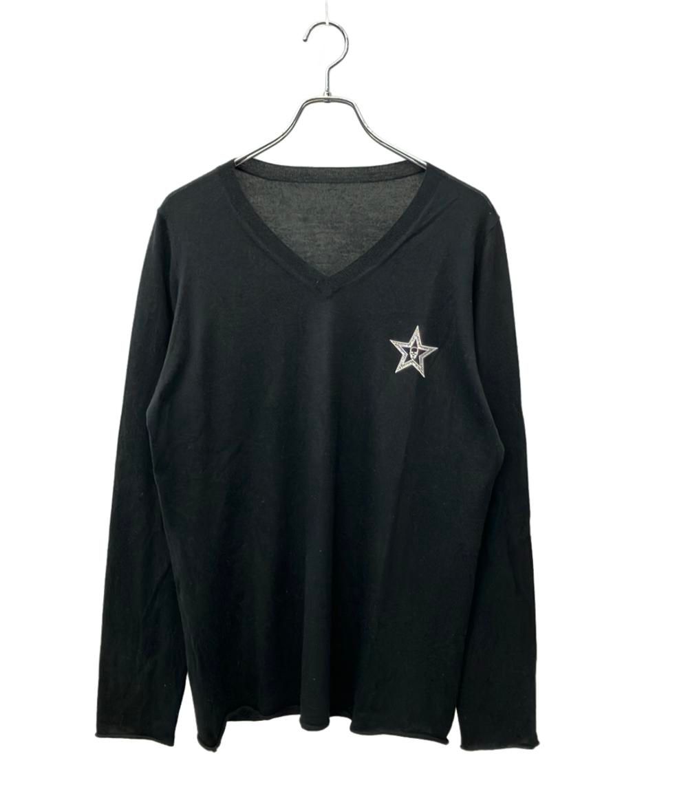 ルシアン ペラフィネ 長袖ニット カシミア ブラック メンズ SIZE L Lucian pellat finet