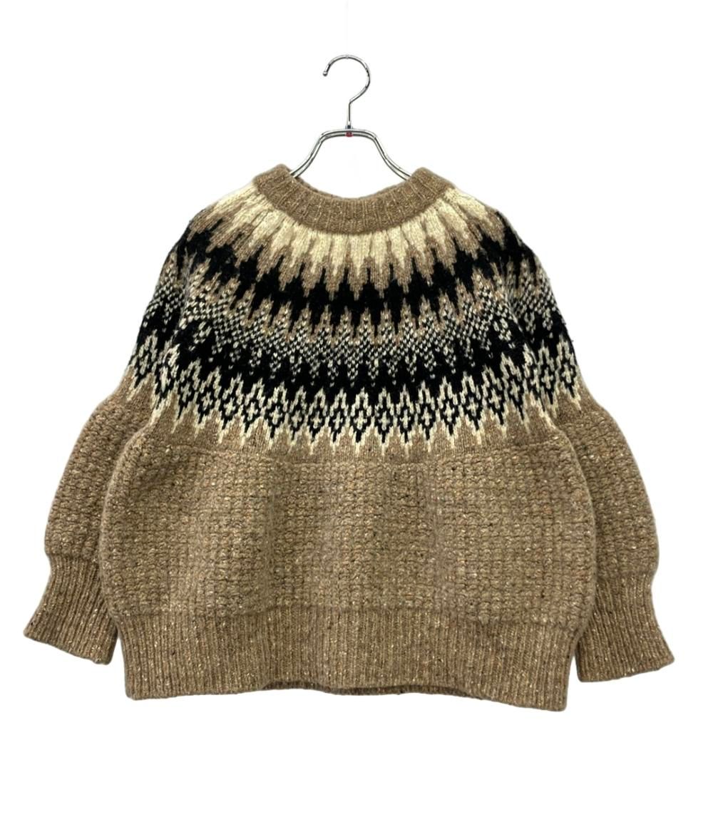 エストネーション 長袖ニット ジオメトリックジャガードニット 22-109-12-080290 レディース SIZE F (M) ESTNATION