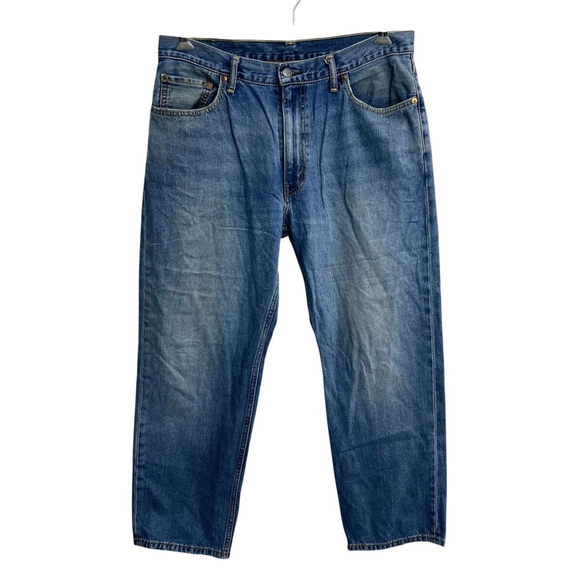 Levi's 550 デニムパンツ W36 ブルー リーバイス ジップアップ 紙パッチ コインポケット アメカジ ジーンズ デニム 2605-72