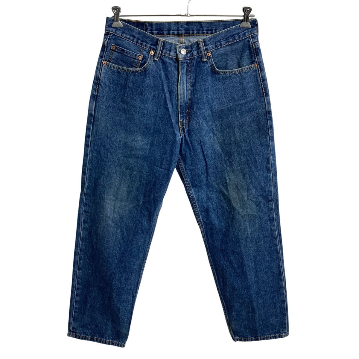 Levi's 550 デニムパンツ W34 ブルー リーバイス ジップアップ 紙パッチ コインポケット アメカジ ジーンズ デニム 2605-79