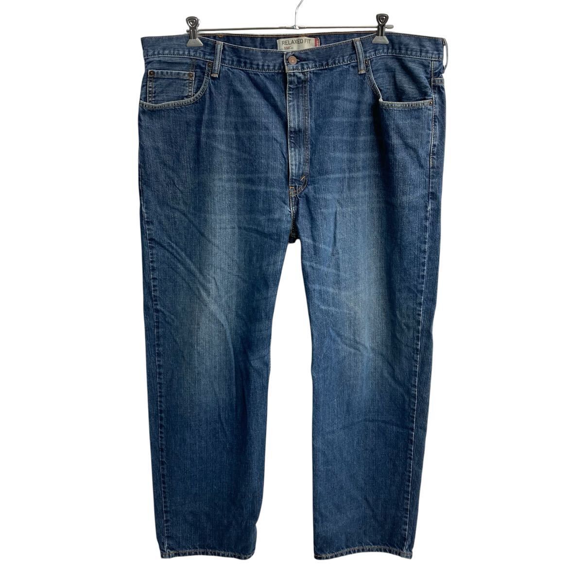 Levi's 550 デニムパンツ W46 ブルー リーバイス ジップアップ ビッグサイズ コインポケット 紙パッチ アメカジ ジーンズ デニム 2605-80