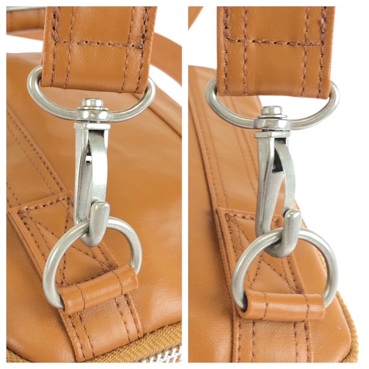 美品 PORTER ポーター フリースタイル ベージュ キャメル コーティングキャンバス ショルダーバッグ ポシェット メンズ 602282【中古】