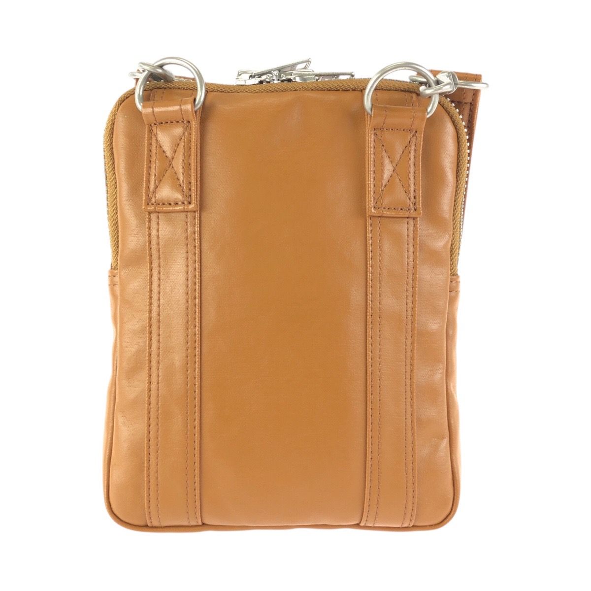美品 PORTER ポーター フリースタイル ベージュ キャメル コーティングキャンバス ショルダーバッグ ポシェット メンズ 602282【中古】