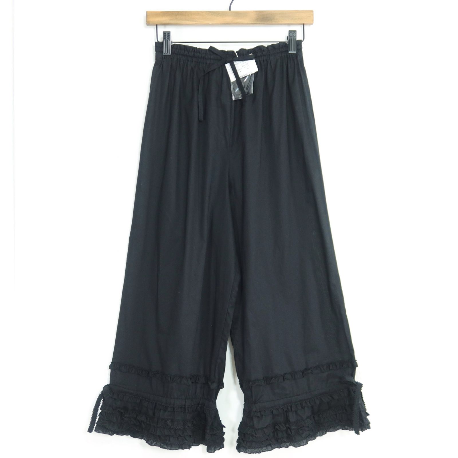 【美品・紙タグ付】ピンクハウス★フリル使いドロワーズ♪綿100% ボトムス アンダーパンツ 黒系 z19638