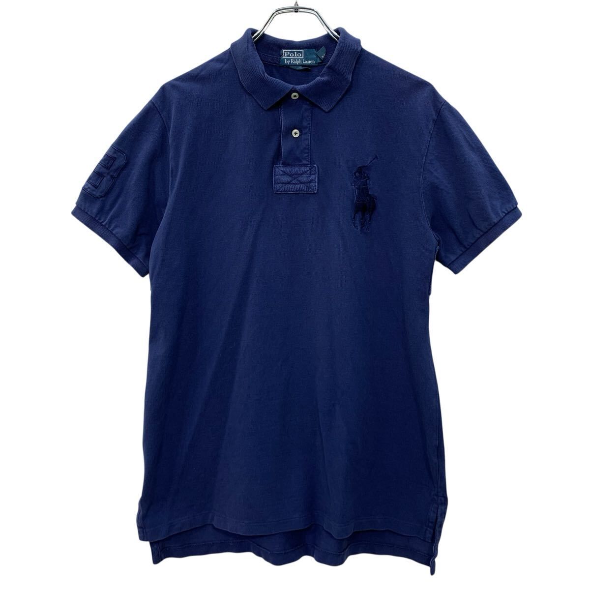 90s POLO by RALPH LAUREN 半袖 ポロシャツ L ネイビー ポロバイラル 