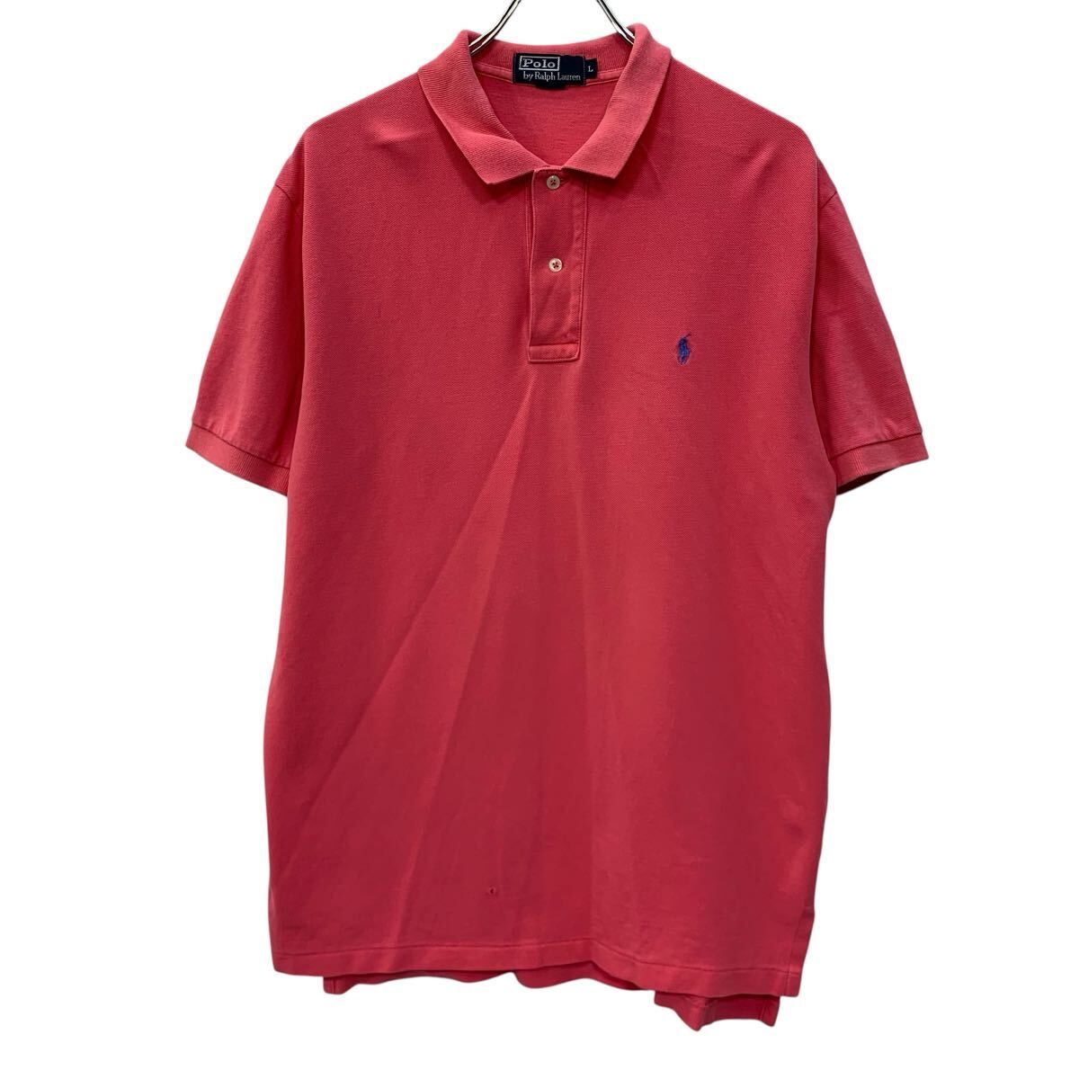 90s POLO by RALPH LAUREN 半袖 ポロシャツ L ピンク ポロバイラル 