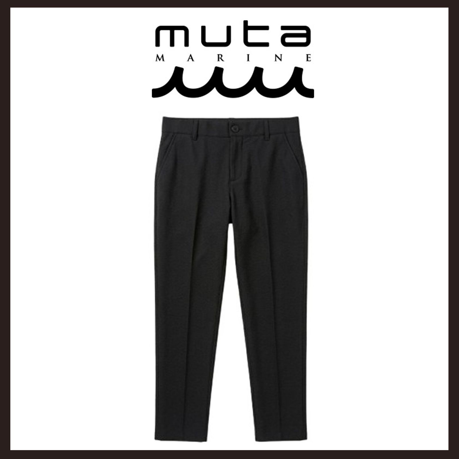 新品未使用　muta MARINE（ムータ マリン）　パンチング メッシュパンツ　7　ブラック