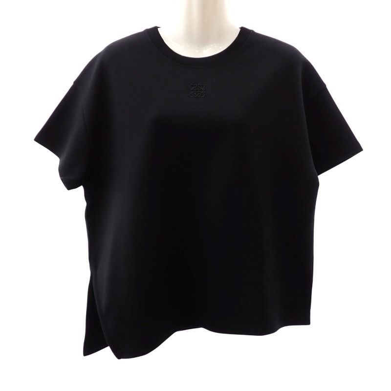★状態良好★ ロエベ LOEWE アシンメトリー Tシャツ L 半袖Ｔシャツ コットン ナイロン ブラック メンズ