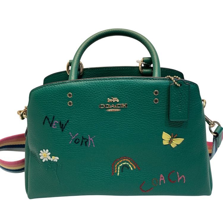 COACH コーチ ミニリリー C8364 2way ハンドバッグ レザー レディース グリーン キングラム[24]