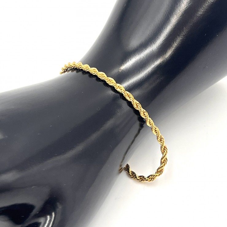 GIVENCHY（ジバンシィ）ヴィンテージ ロープチェーン ブレスレット ゴールドカラー ツイストチェーン レディース 【中古】 7,410円