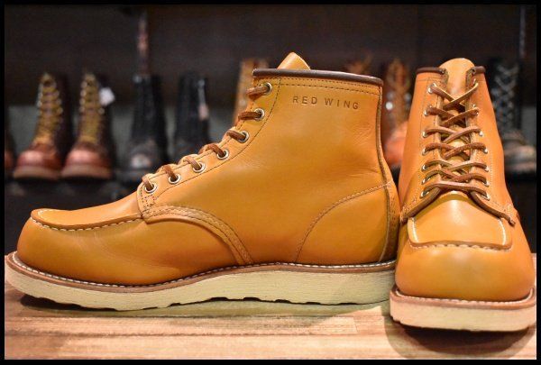 【9E 美品 18年】レッドウィング 9875 アイリッシュセッター ゴールドラセット モックトゥ レースアップ ブーツ redwing HOPESMORE【GE076】