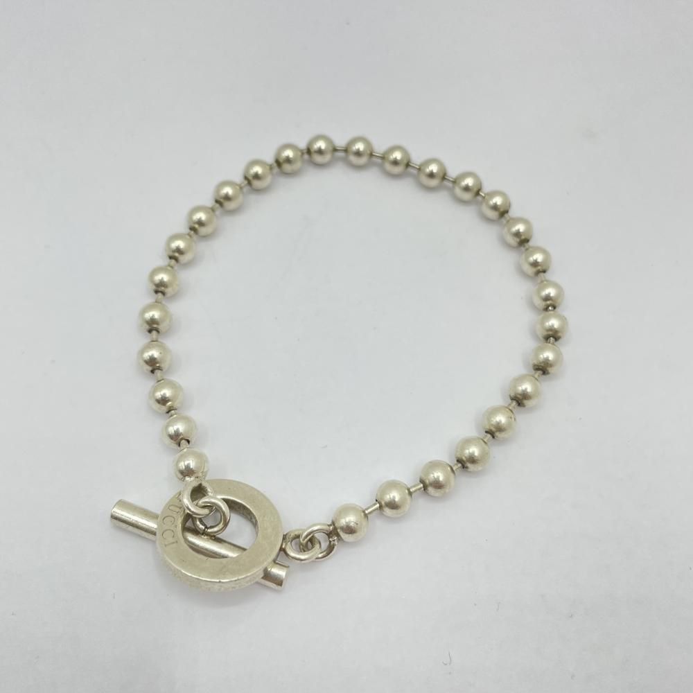 【中古】GUCCI SV925　ボールチェーンブレスレット[79]