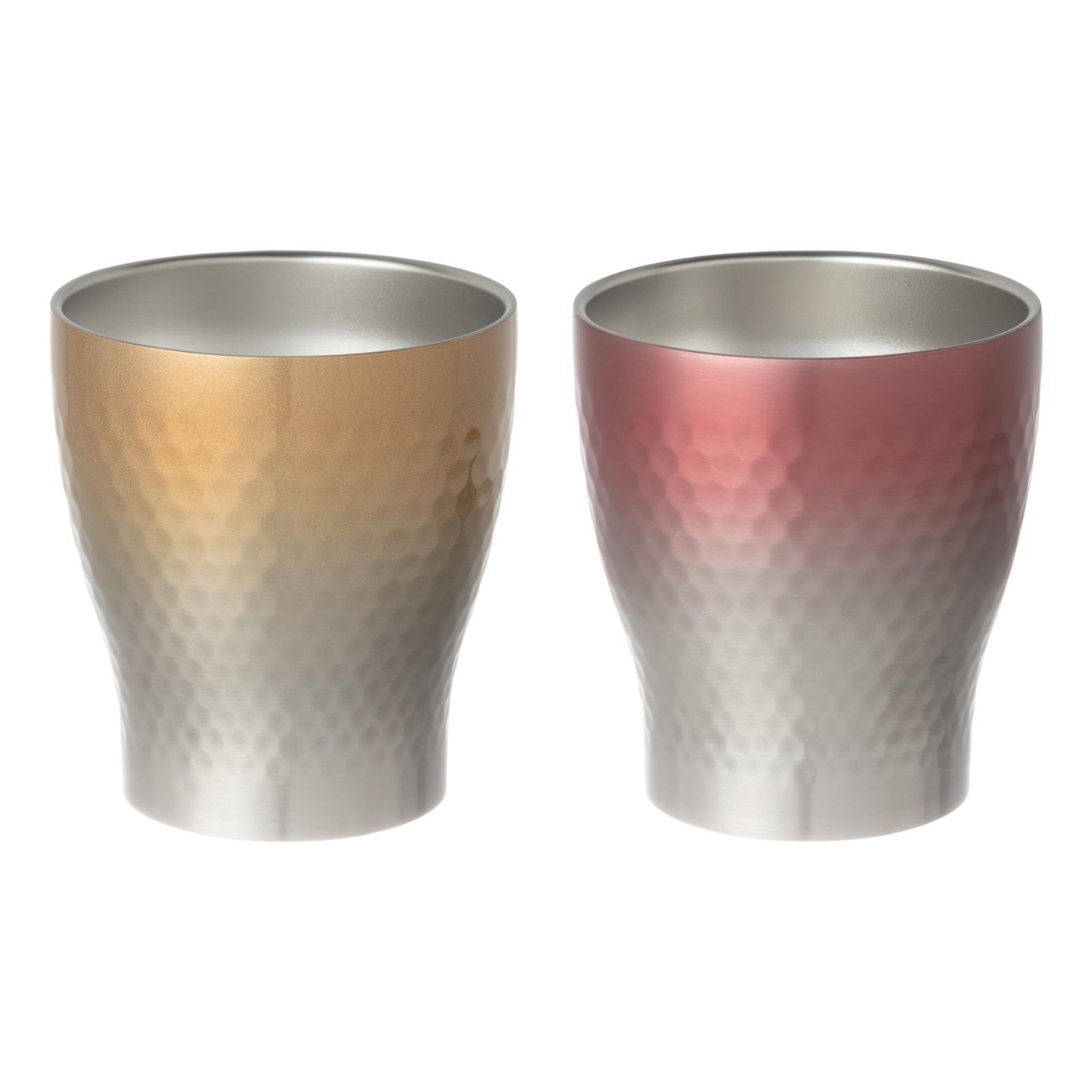 【売切注意！お早めに】 ゴールド&ピンク グラデーション 290ml ロックカップ ペア リュクス 62432 luxe maebata