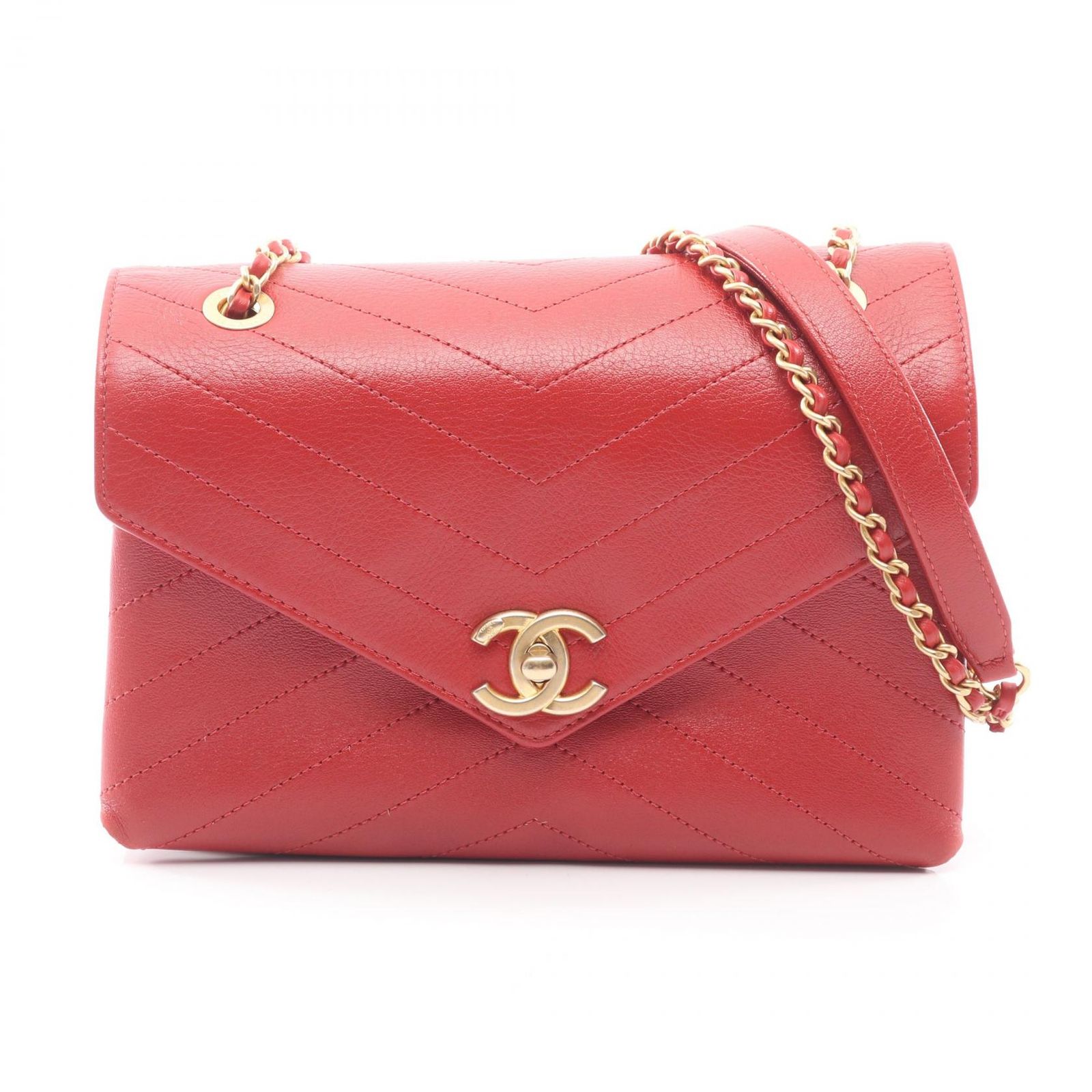CHANEL シャネル シェブロン Vステッチ ショルダーバッグ