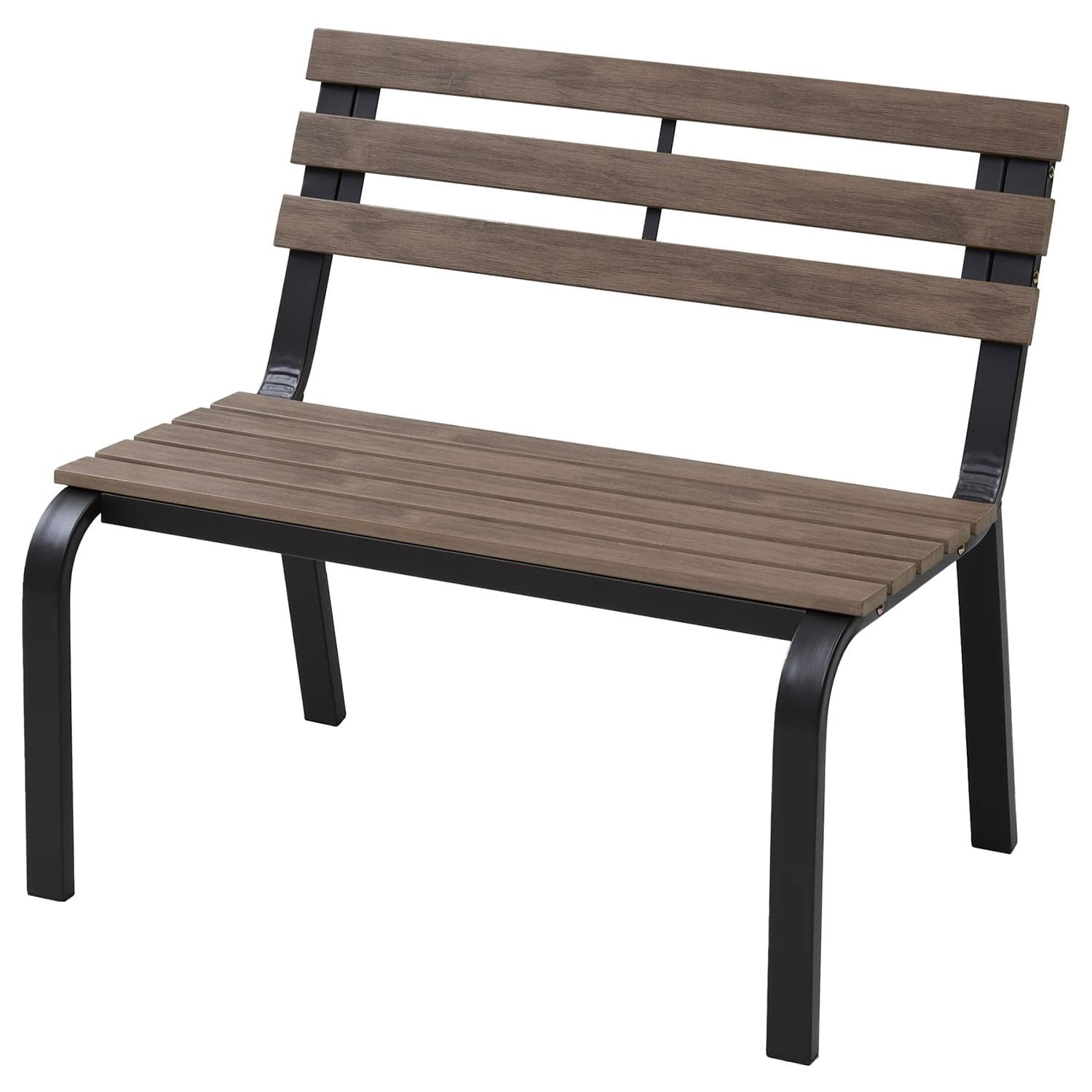 ガーデンマスター(Gardenmaster) ガーデンベンチ ミニ 幅79×奥行56.5×高さ75cm PS ポリスチレン お庭 ベランダ テラス バルコニー 休憩所 ダークブラウン PMB-80(沖縄・離島の方発送不可）) 48a38760