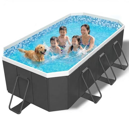 プール 空気入れ不要 ビニールプール 大型 折り畳み式 水遊び 家庭用 子供用 ペット用 収納便利 耐高温・耐摩擦・猛暑対策 簡単排水 (外径180*135*45CM,内径160*110*45CM)(沖縄・離島の方発送不可)) a0212590