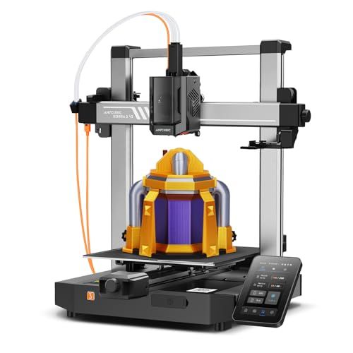 Anycubic 3dプリンター Kobra 3 v2、組立簡単モジュール設計、Z軸ダブル、高精度3d printer、インテリジェント自己診断、静音、最大600mm/sの印刷速度、3dプリンター 多色サポート（ACE Proが必要）、初心者 a9b963d8