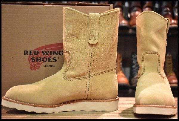 【8E 箱付 未使用 25年】レッドウィング 8168 スエード ペコス ホーソーンアビレーンラフアウト ブーツ redwing HOPESMORE【GE083】