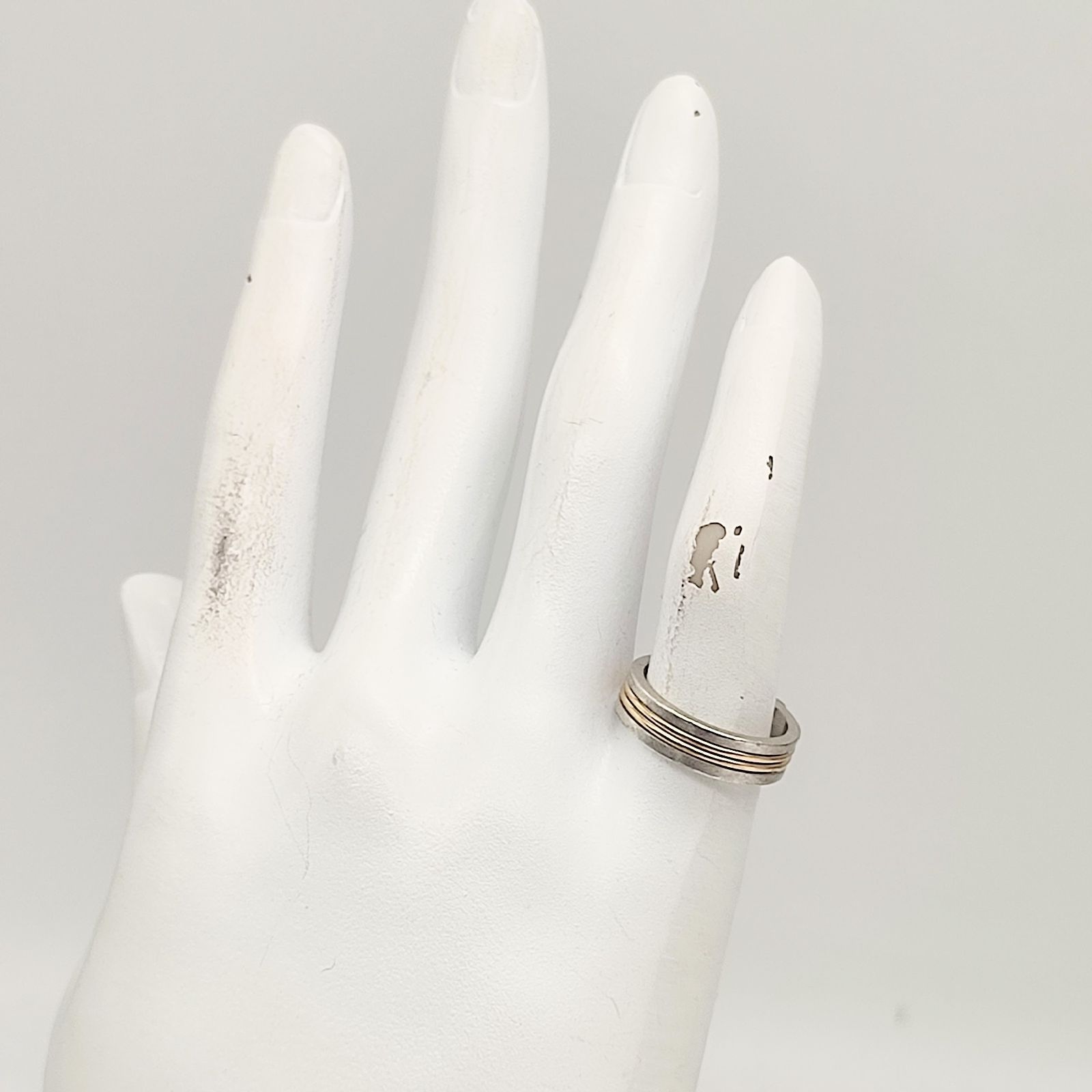 美品】Vendome ヴァンドーム V刻印 コンビリング K10×シルバー925 8号