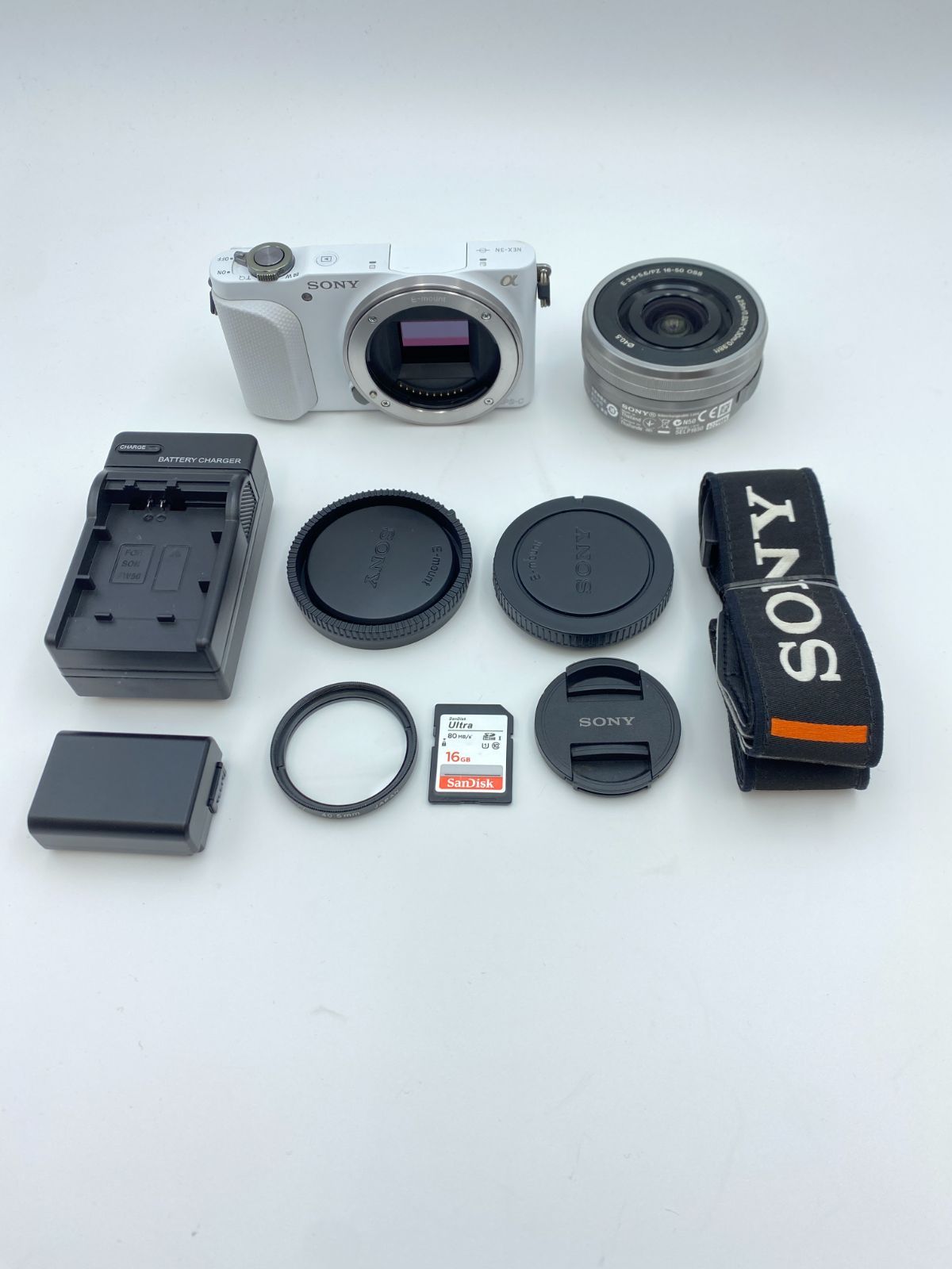 【動作確認済】SONY NEX-3N ホワイト + E PZ 16-50mm F3.5-5.6 OSS シルバー レンズキット