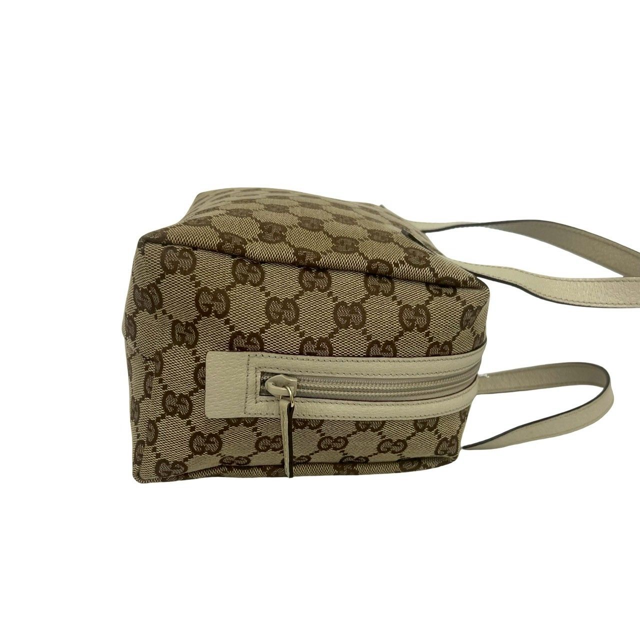 極 美品 GUCCI グッチ GG キャンバス GG 柄 レザー 本革 ハンドバッグ