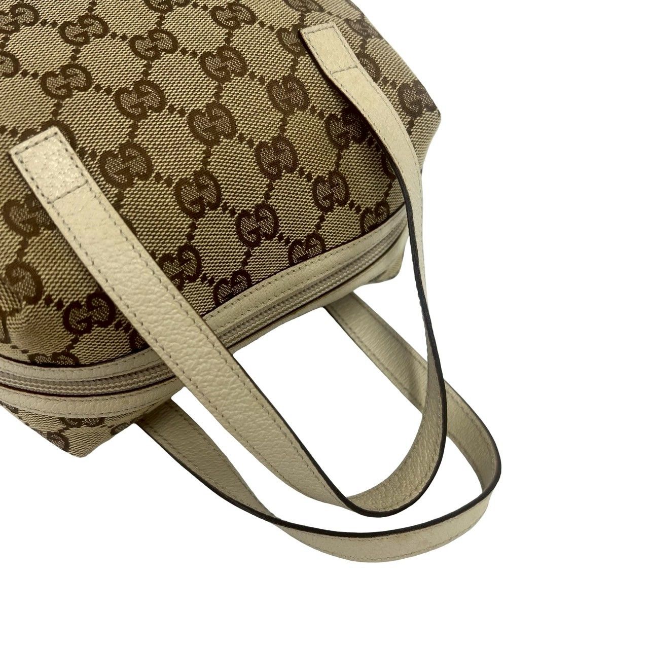GUCCI グッチ GGキャンバス ミニボストンバッグ レディース ブランド 極 美品 GUCCI グッチ GG キャンバス GG 柄 レザー 本革 ハンドバッグ