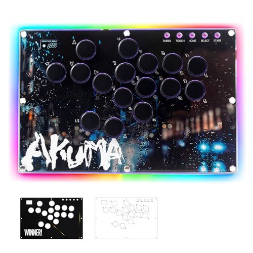 Zeetain アケコン レバーレス コントローラー レバーレス アケコン T15 - 格闘ゲーム専用/極薄軽量/広天板&静音ボタン交換可能/RGB LED ホットスワップ/無遅延接続 PC/Switch/PS4/PS3 対応 連射機能付き c874d7db