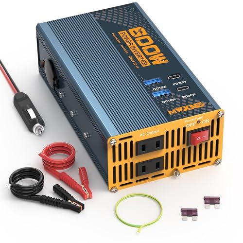 【QC3.0快速充電&7ポート】MWXNE 600W インバーター シガーソケット コンセント カーインバーター 12v 100v DC12VをAC100Vに変換 コンバーター 車 コンセント シガーソケット 車載用充電器 コンパクト 車載用 ea817904