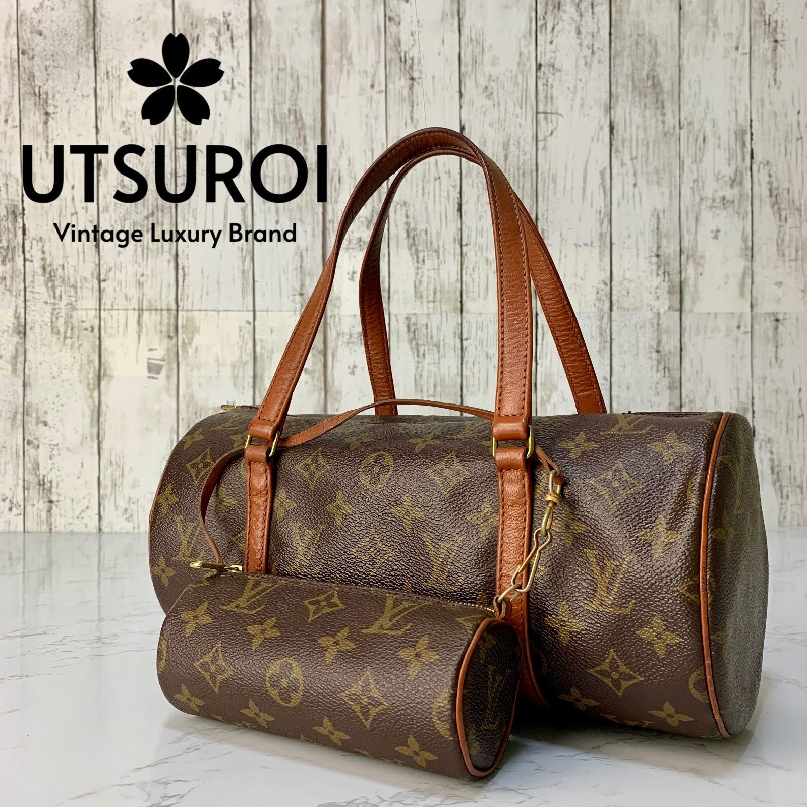 LOUIS VUITTON パピヨン 30 モノグラム ハンドバッグ ポーチ付き M51365 【状態ランク：S】