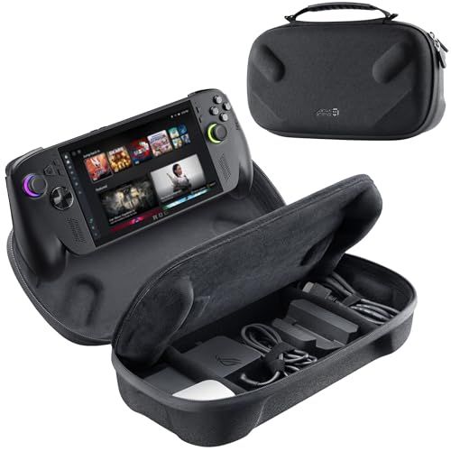 JSAUX キャリーケース ROG Xbox Ally / ROG Xbox Ally X (2025) 用 ダブルデッカー 保護ハードシェル デュアルレイヤー ポータブル トラベルストレージバッグ アダプター、ケーブル、アクセサリーにフィッ b2df1b8a