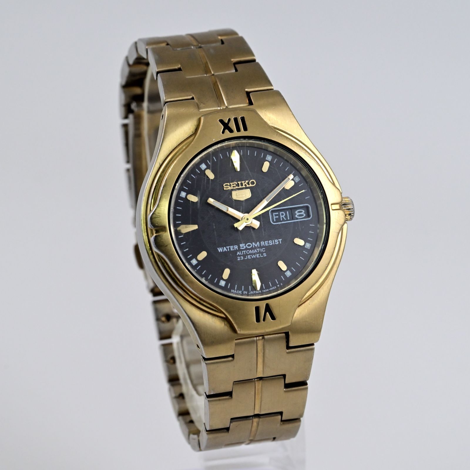 SEIKO セイコー5 23石 自動巻 動作品 クイックセットOK Ref.7S36-00R0 海外仕様