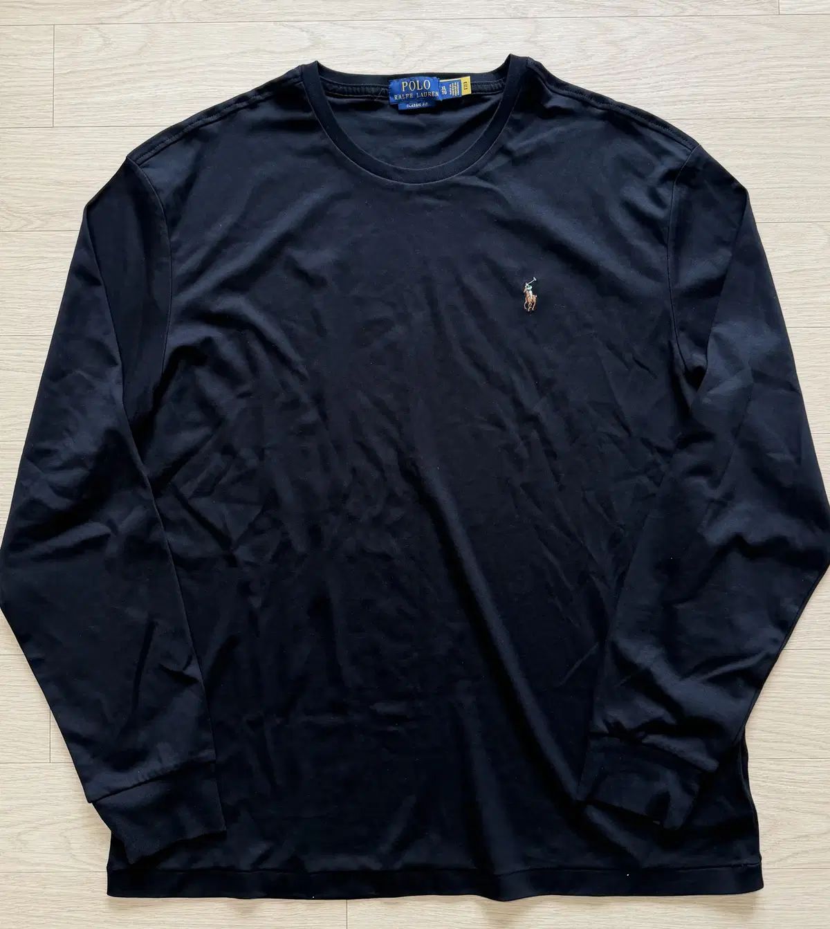 ポロラルフローレン 長袖 ジャージ Tシャツ ブラック XL サイズ