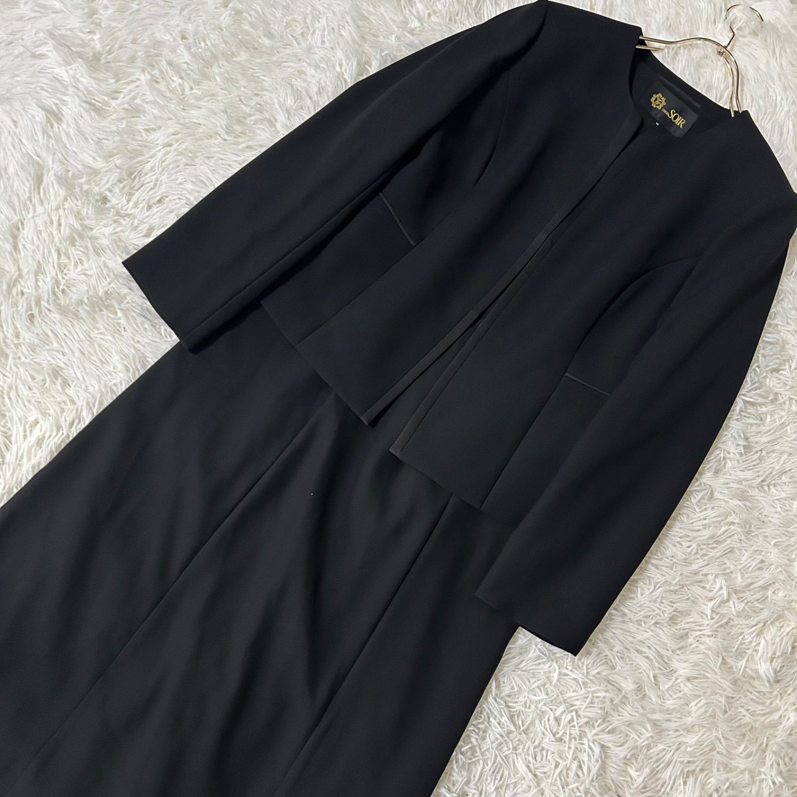 《良品》SOIR セットアップ フォーマルスカートスーツ ブラック 15 礼服