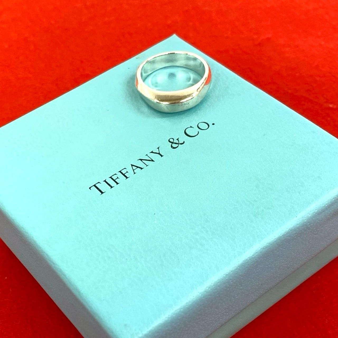 極 美品 TIFFANY&Co. ティファニー ナイフエッジ リング シルバー925 指輪 14号 メンズ アクセサリー シルバー -0502