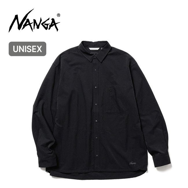 【新品】NANGA ナンガ ドットエア コンフィーL/Sシャツ NW2411-1E905 P.ブラック
