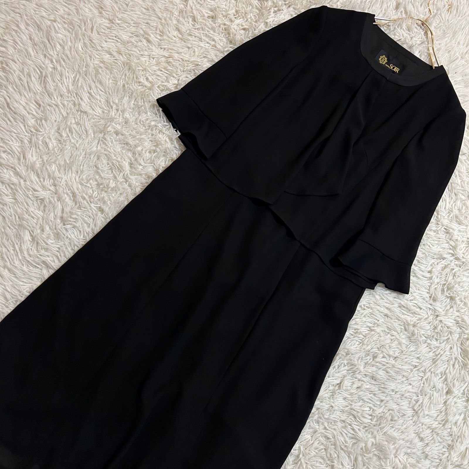 《良品》SOIR フォーマルワンピース ブラック 15 シンプル 礼服 上品