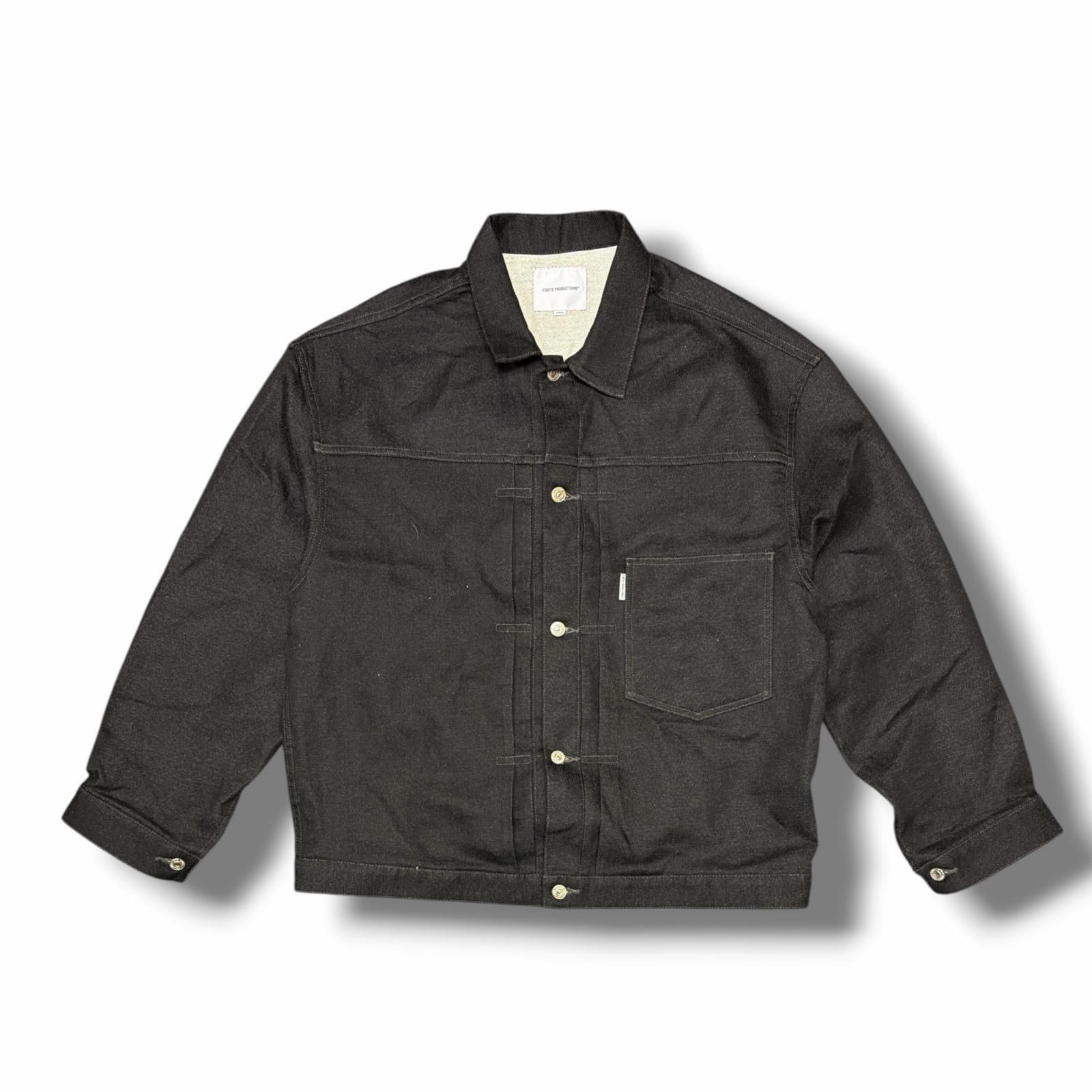 参考上代39600円 COOTIE Revrrse Loop DenimJacket リバースループデニムジャケット 1st クーティー CTE-25A201 ブラック L （14275M） 参考上代39600円 COOTIE Revrrse Loop DenimJacket リバースループ