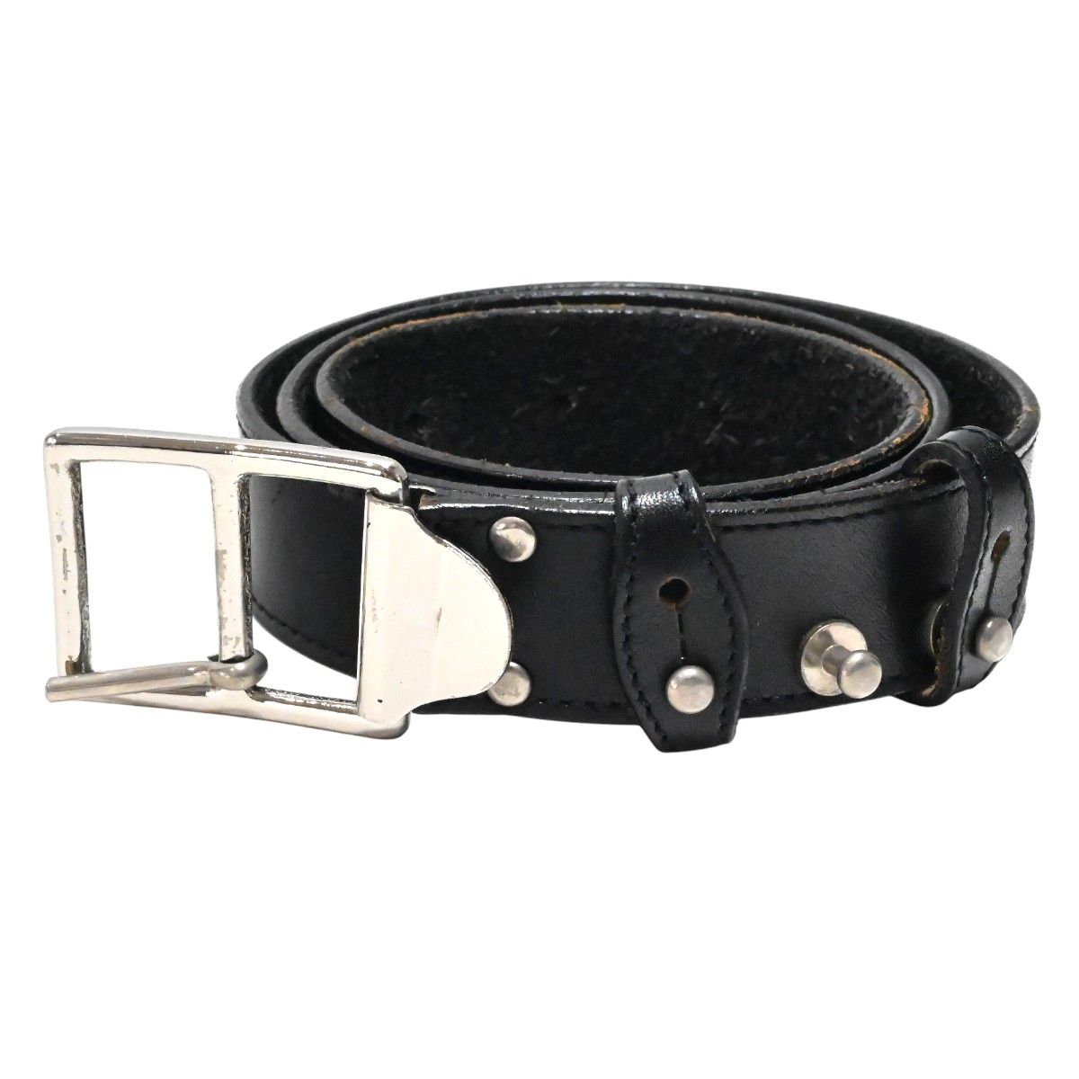 Jean Paul GAULTIER ジャンポールゴルチエ レザー メンズベルト M ブラック/シルバー K2605-k027 Jean Paul GAULTIER ジャンポールゴルチエ レザー メンズベルト M