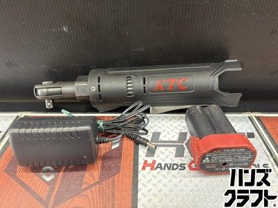 ■【中古】KTC 京都機械工具 JRE310 コードレスラチェットレンチ バッテリー(JBE07220)×1付 差込角：9.5sq【ハンズクラフト宮崎新名爪店】