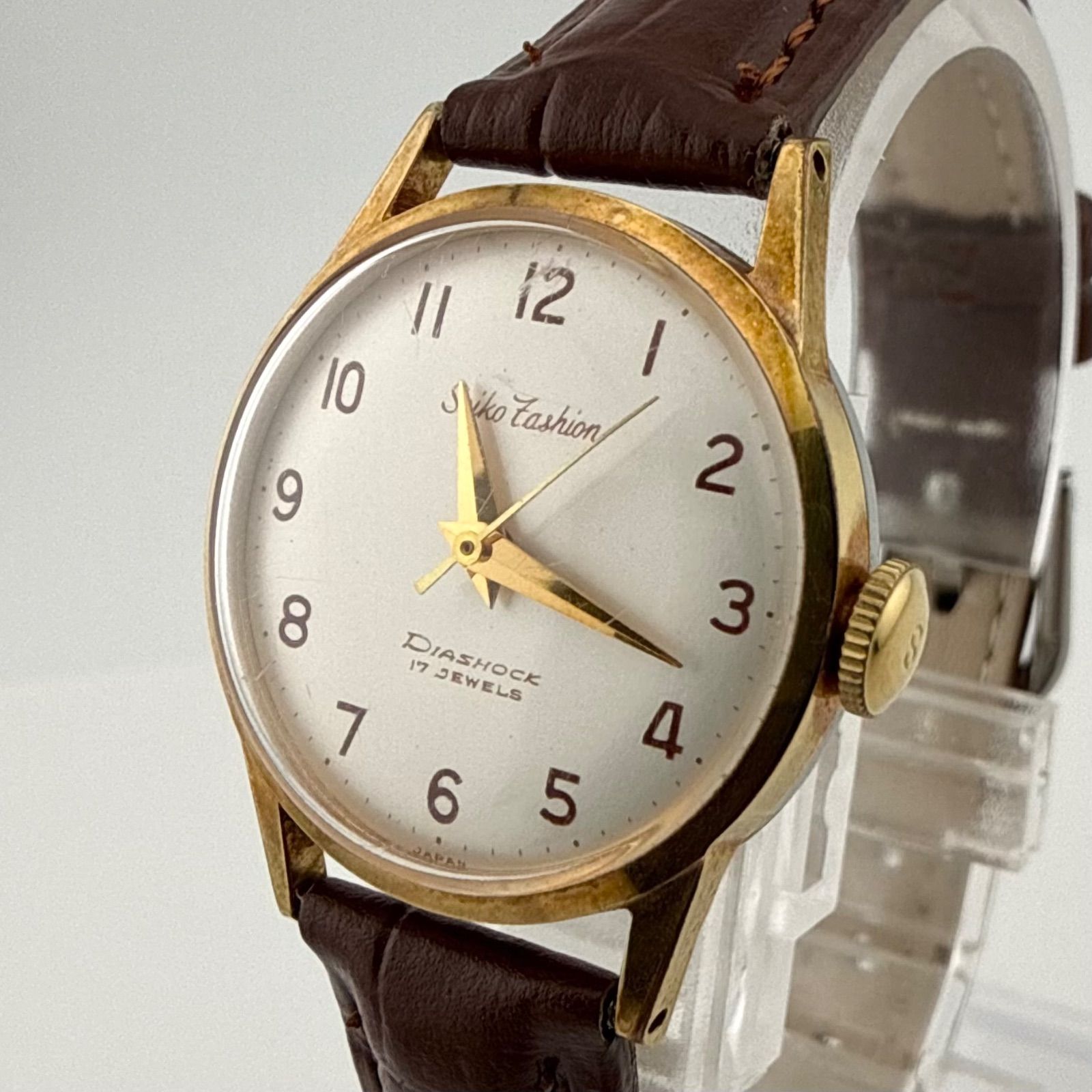 Seiko Fashion DIASHOCK 17JEWELS ヴィンテージ　手巻き　2721676 レディース　腕時計　ジャンク 稼働 【K438】