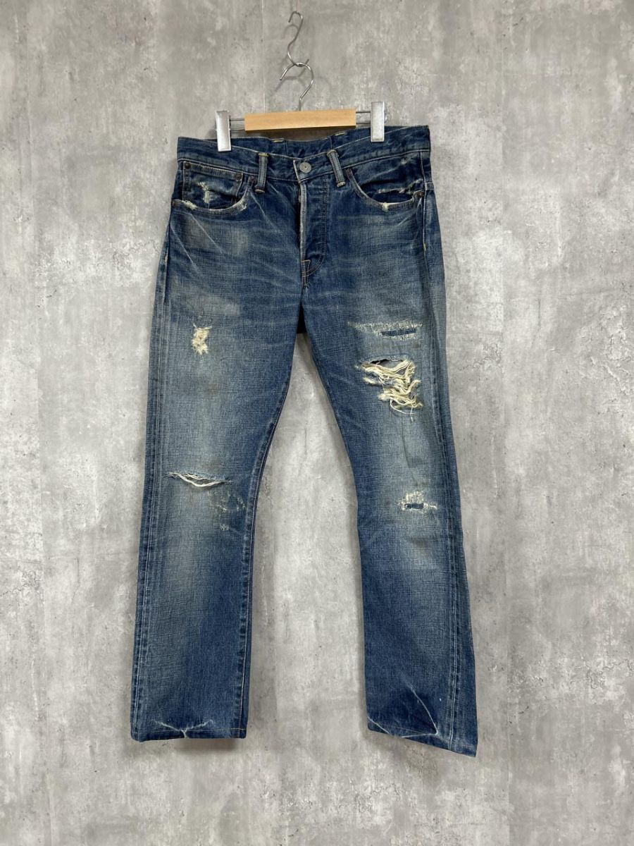 TMT ティーエムティー 日本製 ヴィンテージ加工 デニムパンツ size31/青 ■■◎メンズ