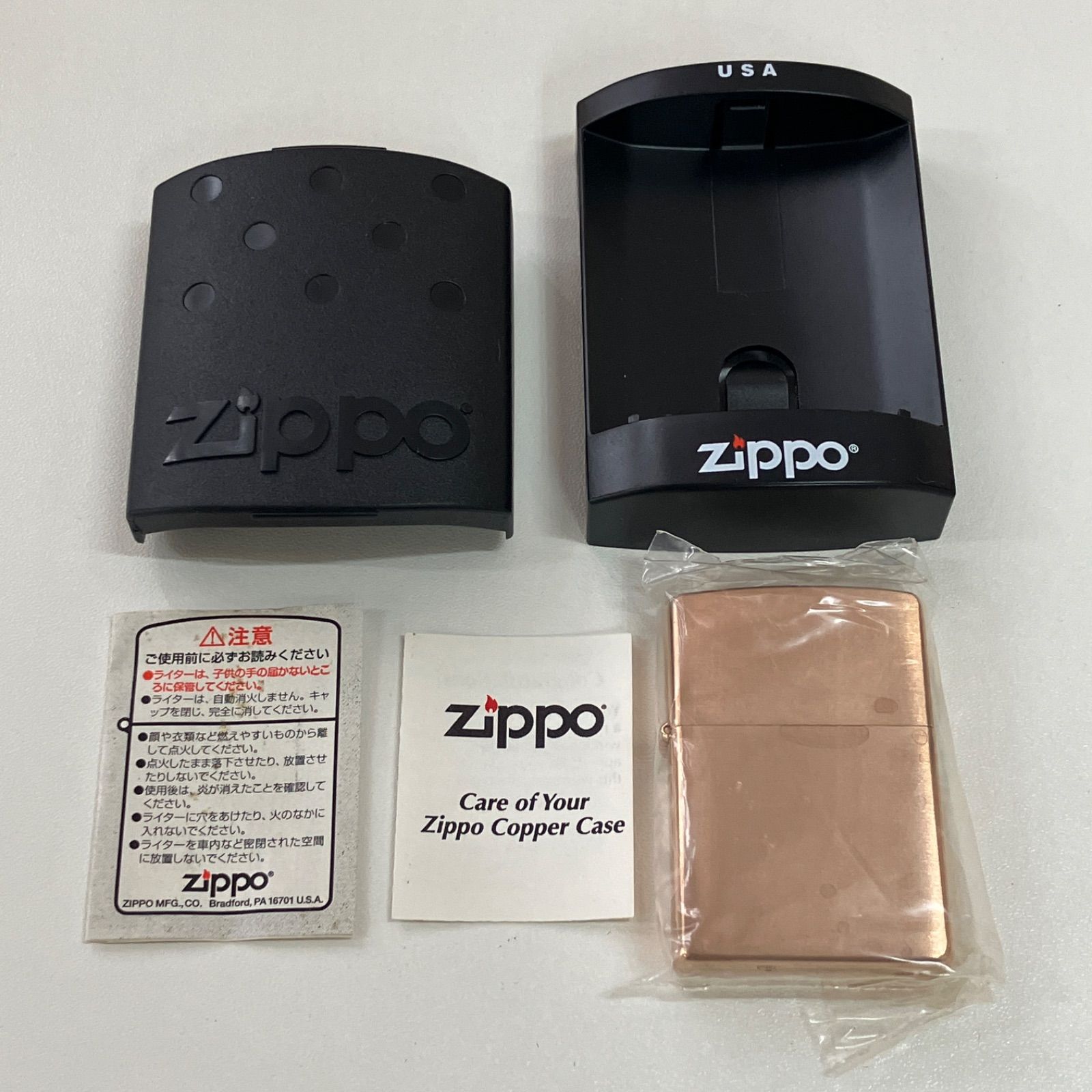 ZIPPO Copper Case A 07 2007年製 カッパーケース オイルライター 火花確認済 付属品あり